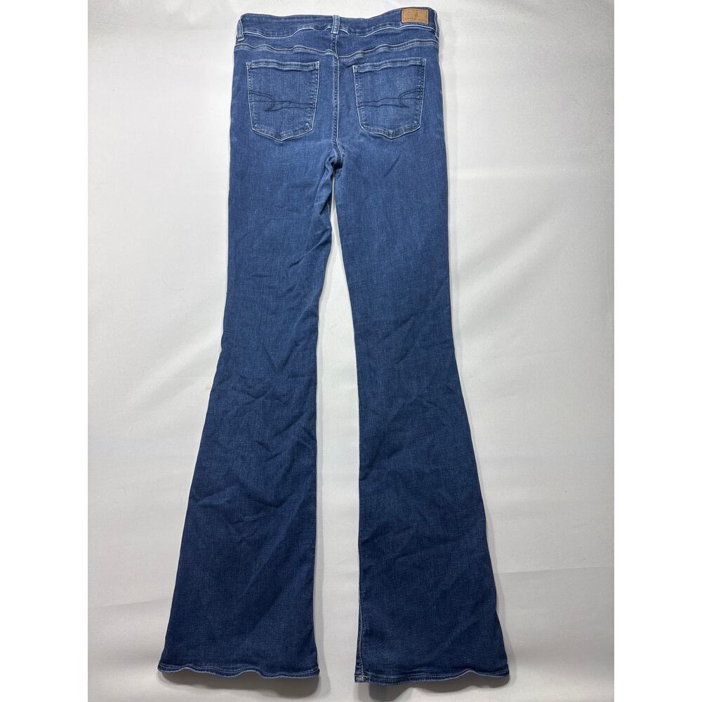 American Eagle Women's Hi-Rise Artist Flare Blue Jeans - Size 10 XL (30x34.5) - Picture 2 of 6